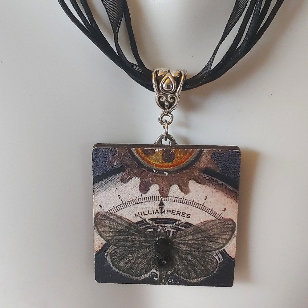 Steampunk Moth Necklace